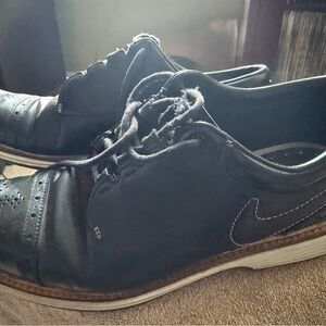 Nike Black Leather Oxfords
